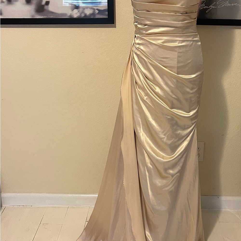Elegant champagne Evening Gown